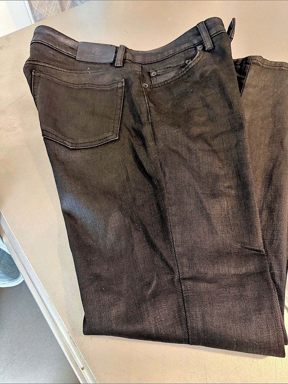 Lauren Ralph Lauren Straight Leg Jeans Black Size 8